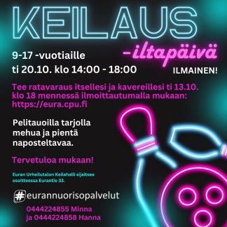 Keilausiltapäivä ti 20.10.2026 klo 14-16